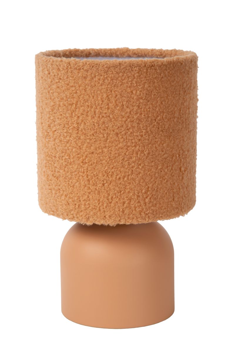 Lucide WOOLLY - Stolná lampa - Ø 16 cm - 1xE14 - Okrová žltá